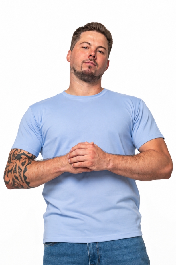 Kopo Men's Basic T-Shirt: Blue